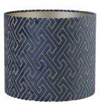 Lampenschirm Zylinder 35-35-30 cm MAZE dunkelblau-taupe