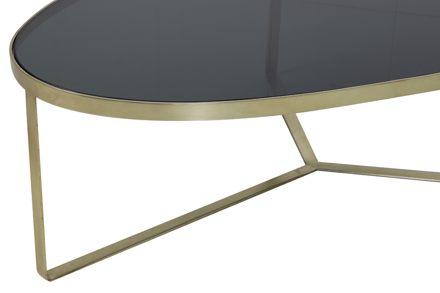 Couchtisch TURBI schwarz matt Bronze