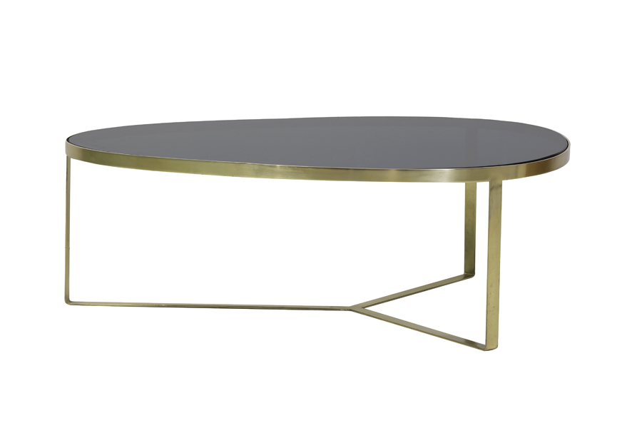 Couchtisch TURBI schwarz matt Bronze