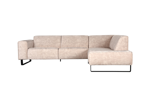 Ecksofa Amaro Rechts Samt Natur