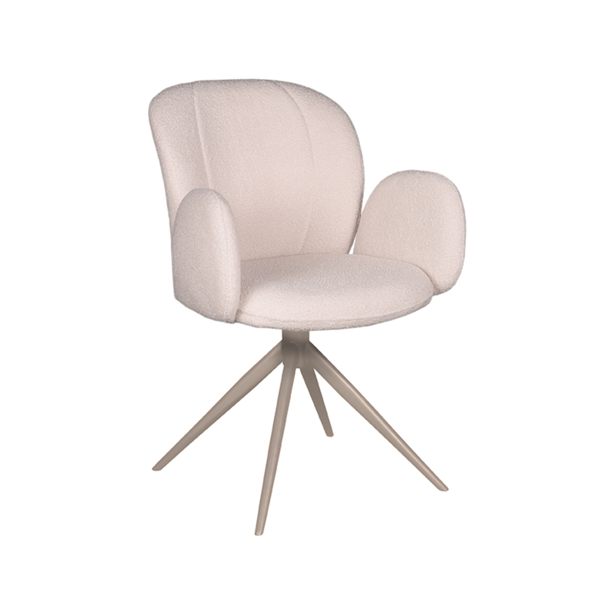 Esszimmerstuhl Kimball Boucle Natur Fuß Taupe