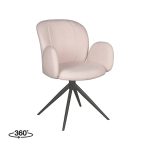 Esszimmerstuhl Kimball Boucle Natur Fuß schwarz