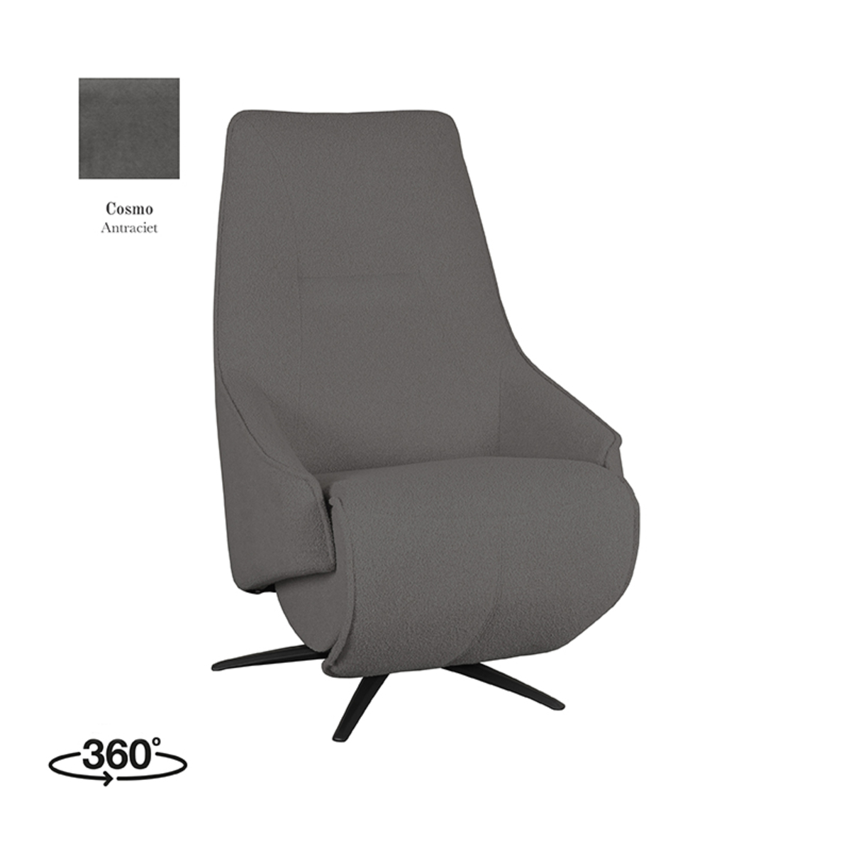 Fauteuil Odense Cosmo Antraciet
