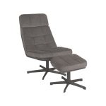 Sessel Alvar Mit Hocker Cosmo Anthrazit