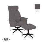 Sessel Verdal Cosmo Mit Hocker Anthrazit