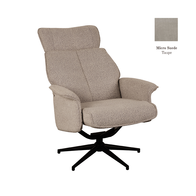 Sessel Verdal Micro Wildleder Taupe
