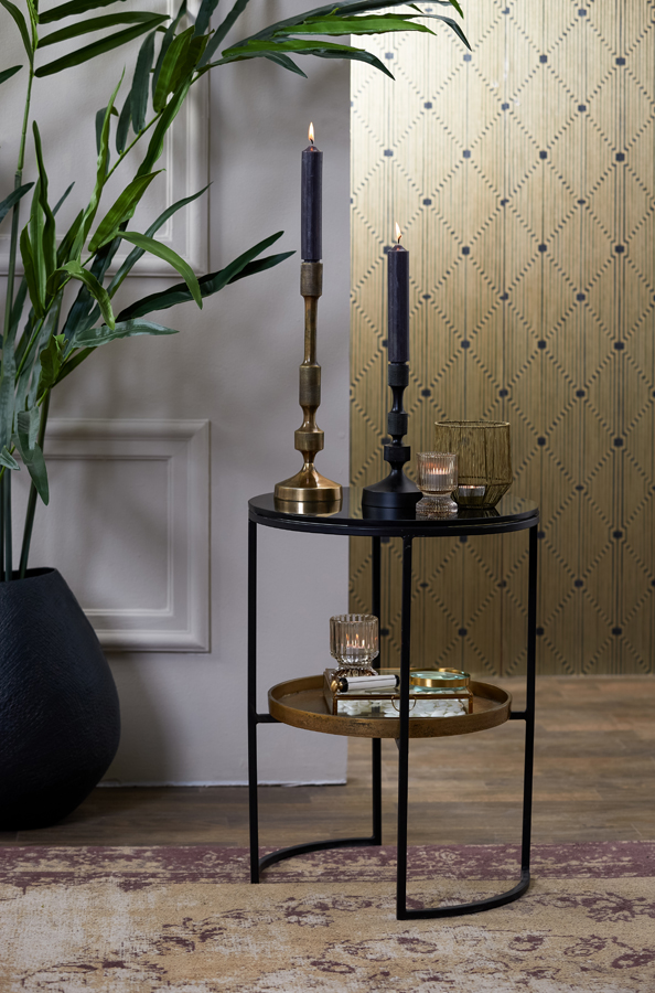 Beistelltisch ROWDY schwarz – antik Bronze