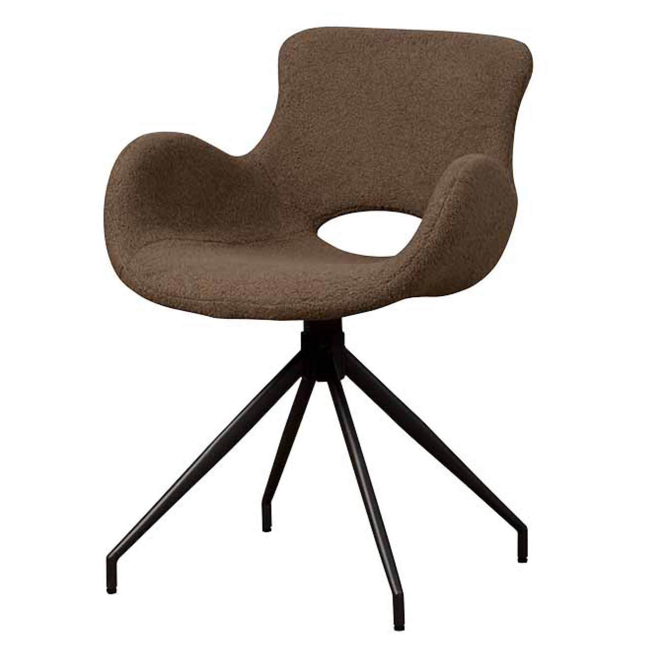 Armlehnstuhl Campo Drehbar Teddy Dunkelbraun