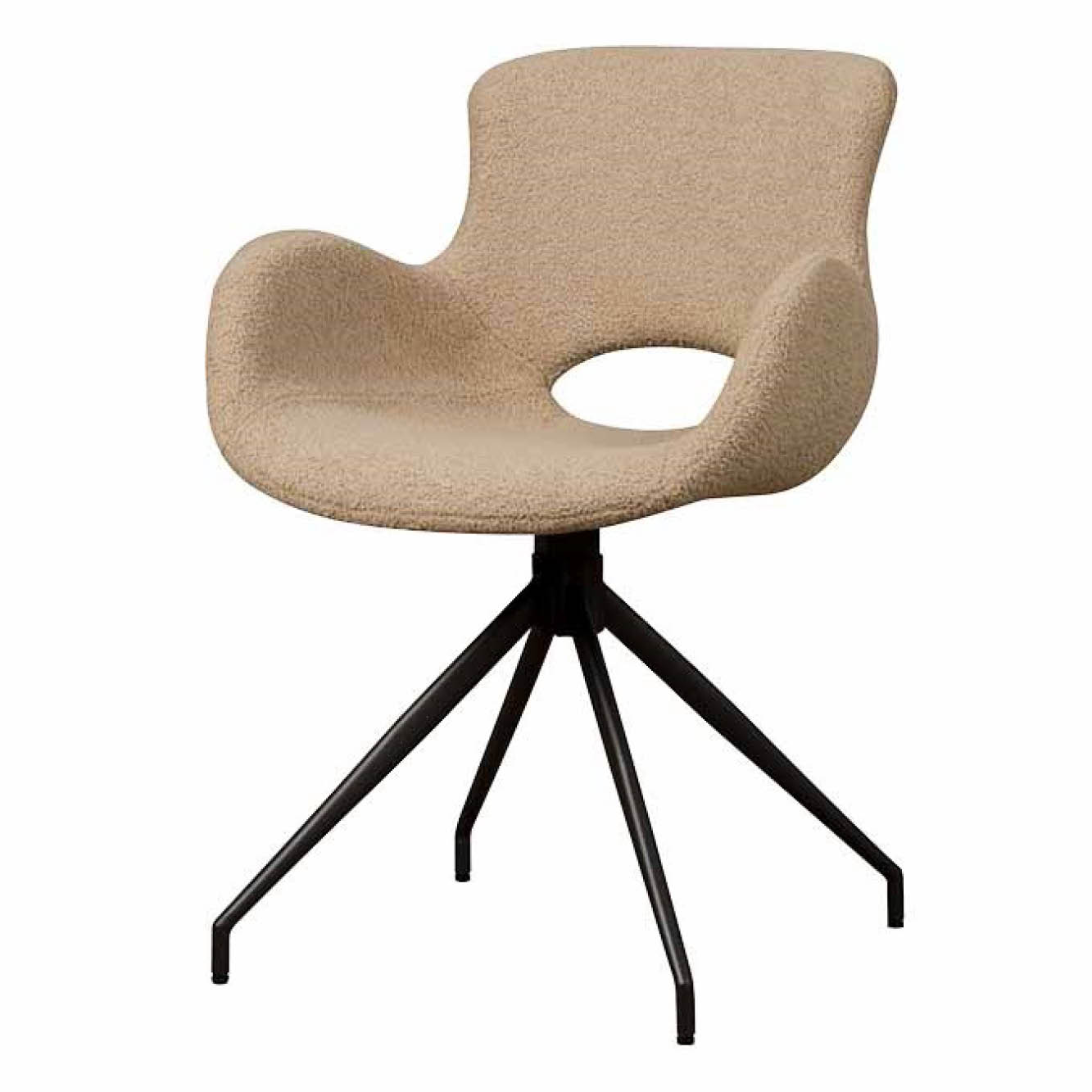 Armlehnstuhl Campo Drehbar Teddy Hellbraun