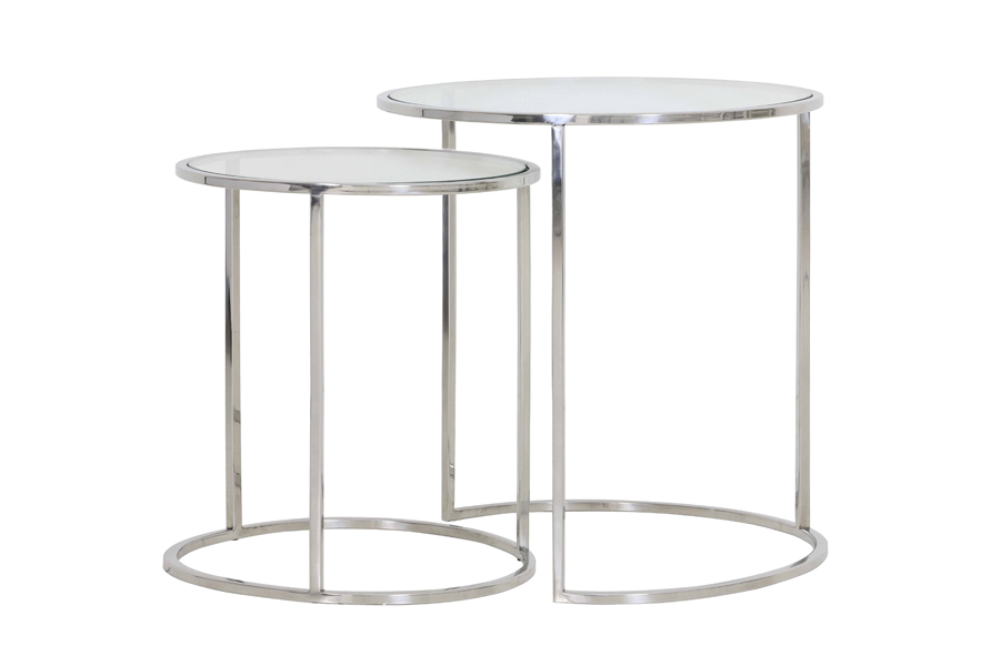 Beistelltisch 2er Set DUARTE nickel