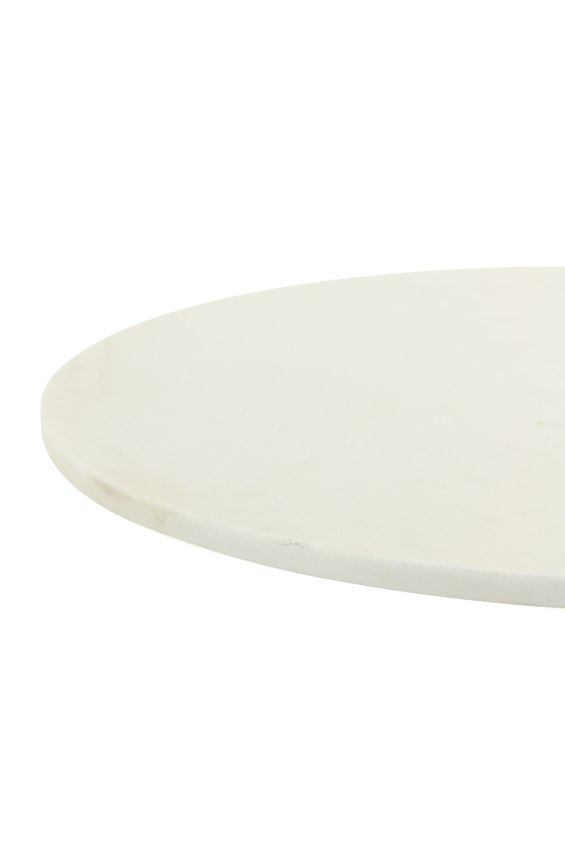 Beistelltisch RICKERD weiß Marmor – antik Bronze