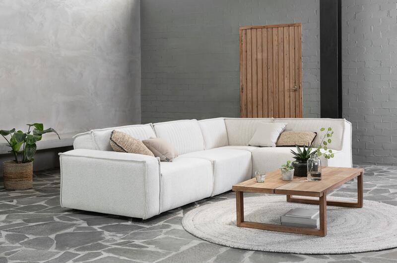 Elementbank Rally 1-Sitzer Armlehne Links Pudel Beige